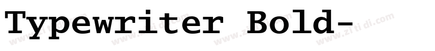 Typewriter Bold字体转换